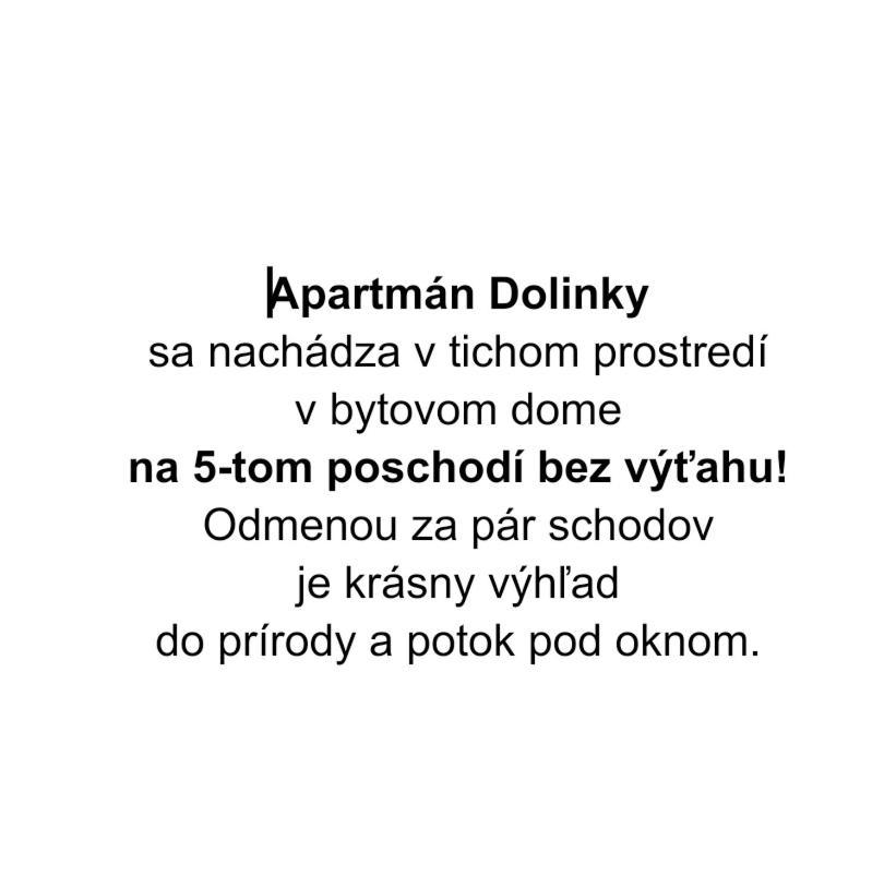 Apartman Dolinky Vyhne Εξωτερικό φωτογραφία
