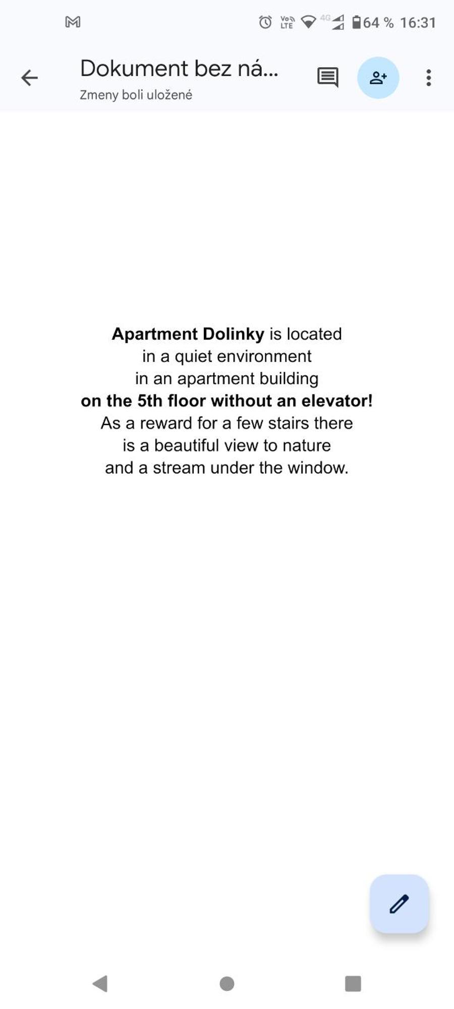 Apartman Dolinky Vyhne Εξωτερικό φωτογραφία